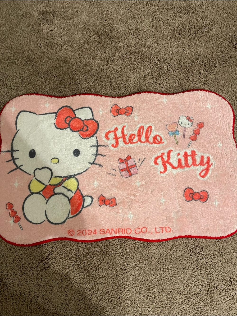 Hello Kitty Pink Bath Mat Rug - Non-Slip Backing - Picture 5 of 7